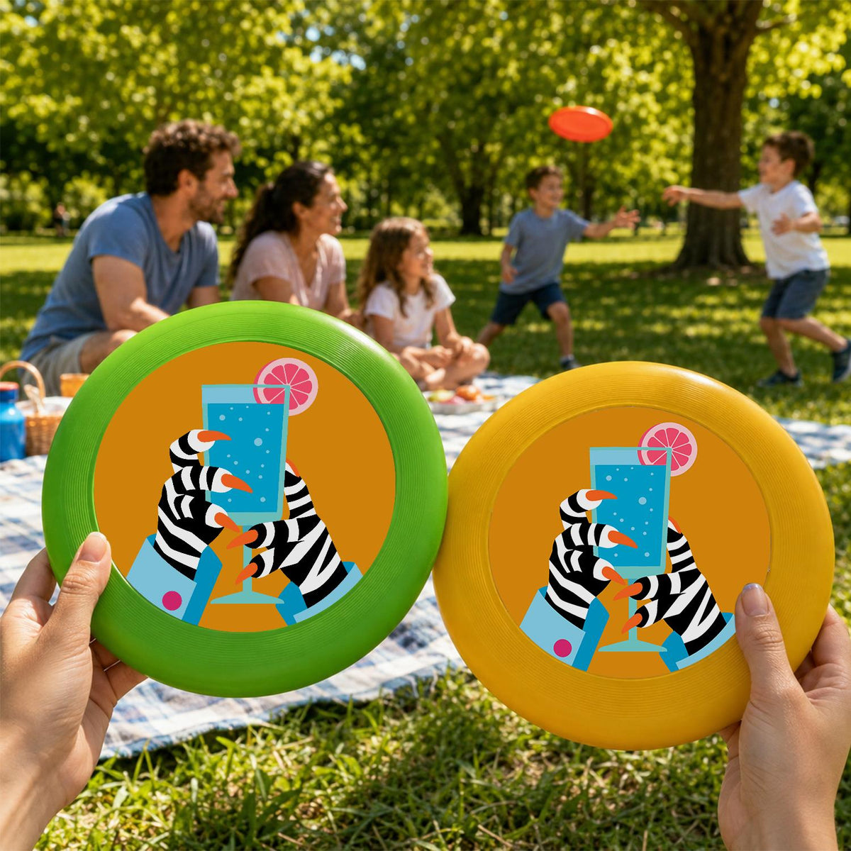 Zebra Phone Selfie (Paint by Numbers Flying Disc)