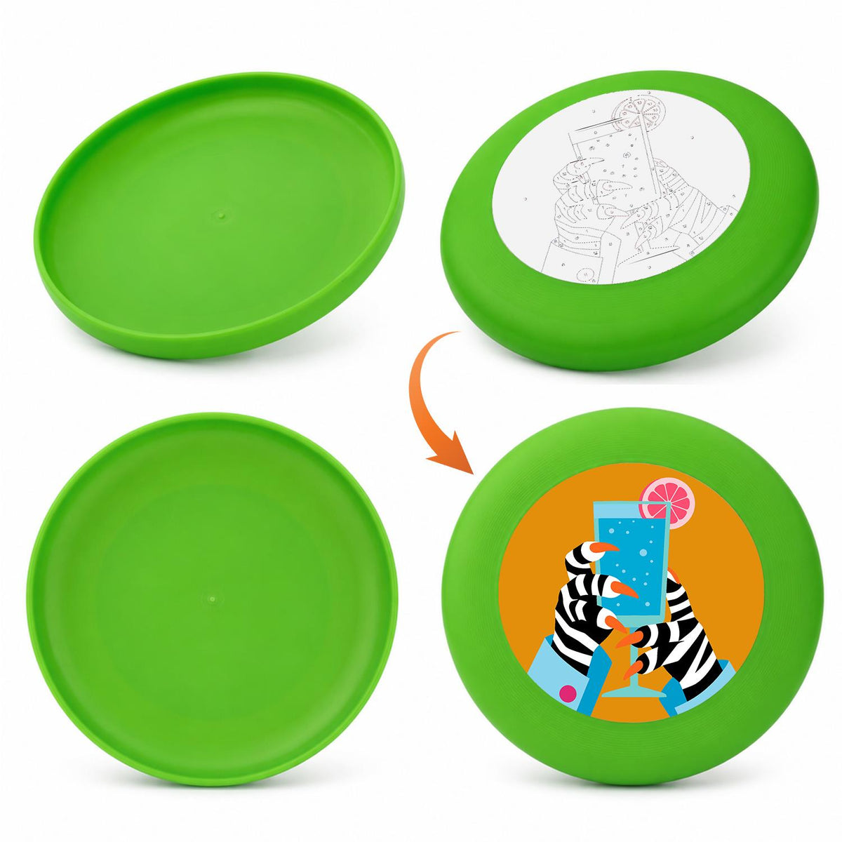 Zebra Phone Selfie (Paint by Numbers Flying Disc)
