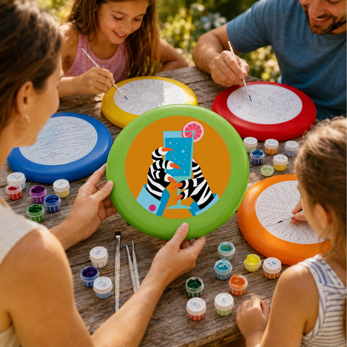Zebra Phone Selfie (Paint by Numbers Flying Disc)