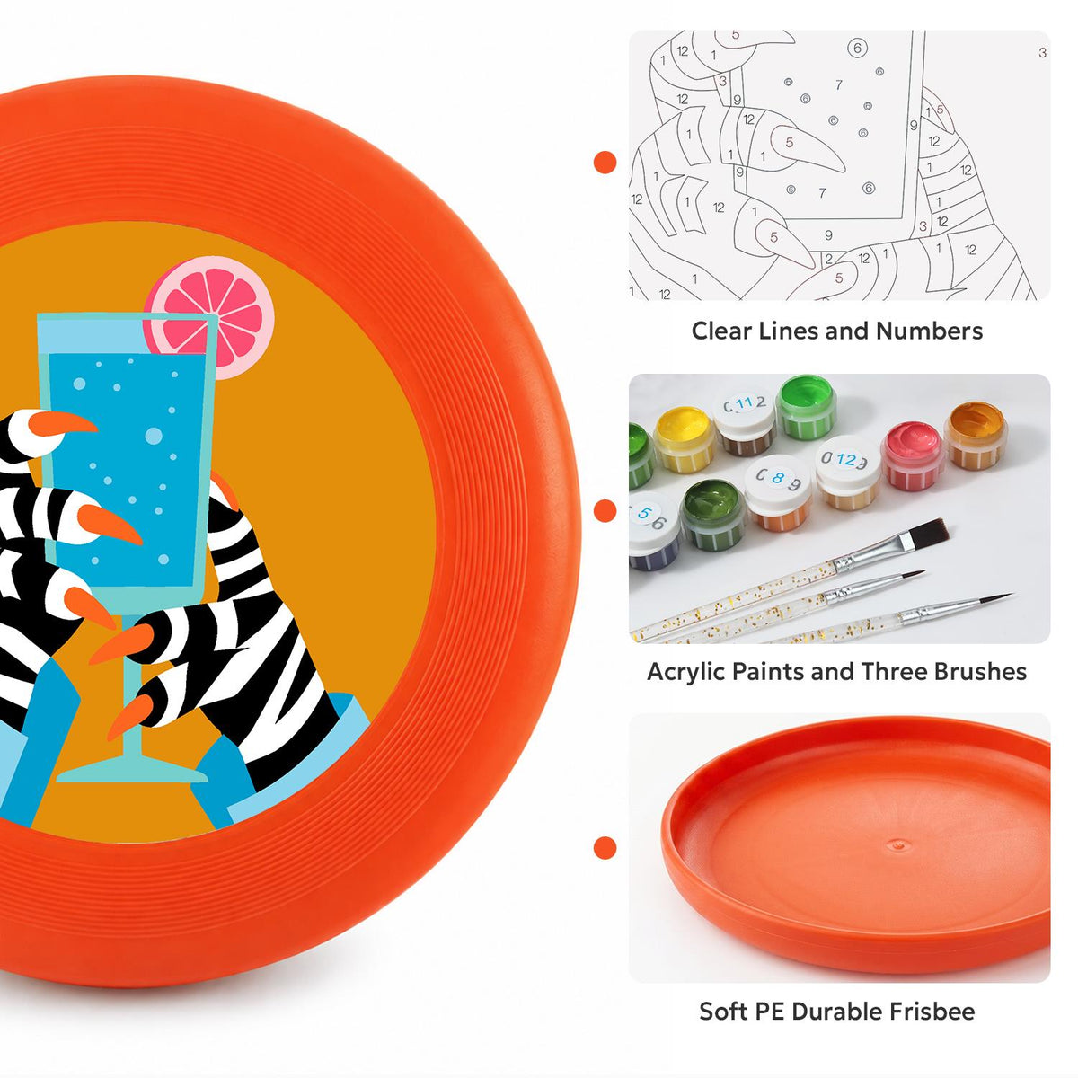 Zebra Phone Selfie (Paint by Numbers Flying Disc)