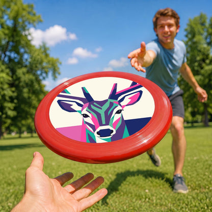 Geometric Deer Portrait (Paint by Numbers Flying Disc)