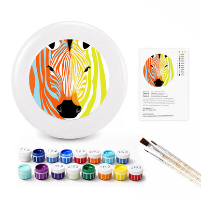 Rainbow Zebra (Paint by Numbers Flying Disc)