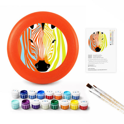 Rainbow Zebra (Paint by Numbers Flying Disc)