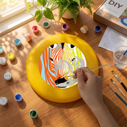 Rainbow Zebra (Paint by Numbers Flying Disc)