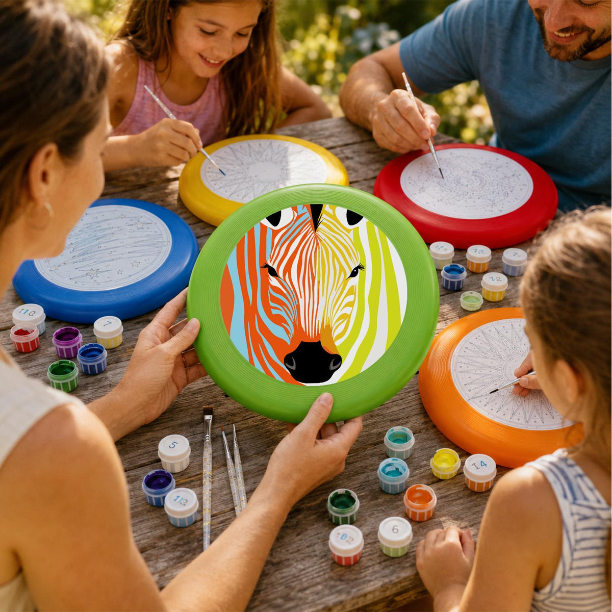 Rainbow Zebra (Paint by Numbers Flying Disc)