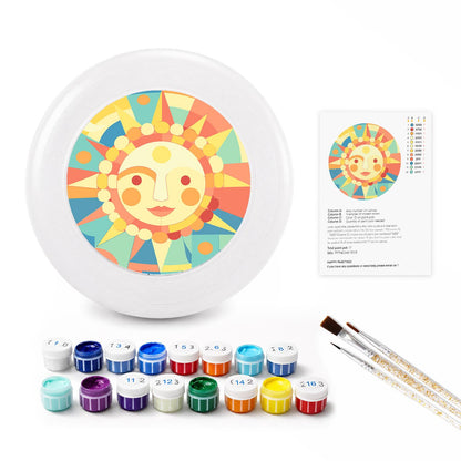 Smiling Pastel Sun (Paint by Numbers Flying Disc)