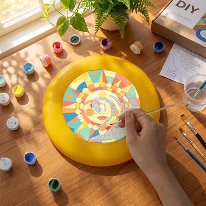 Smiling Pastel Sun (Paint by Numbers Flying Disc)