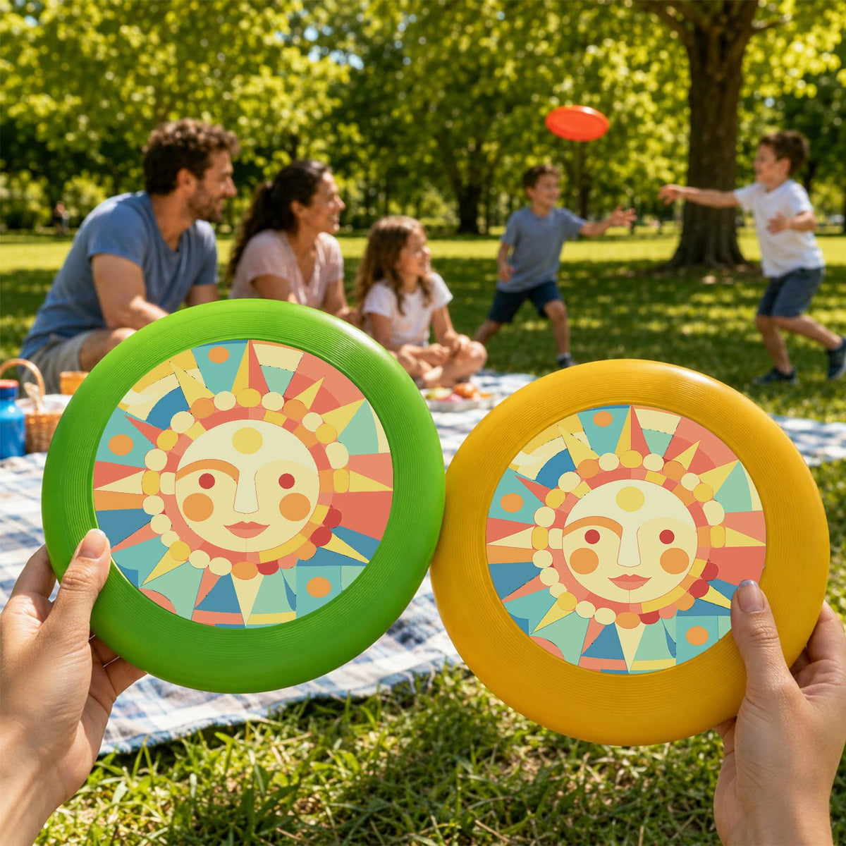 Smiling Pastel Sun (Paint by Numbers Flying Disc)