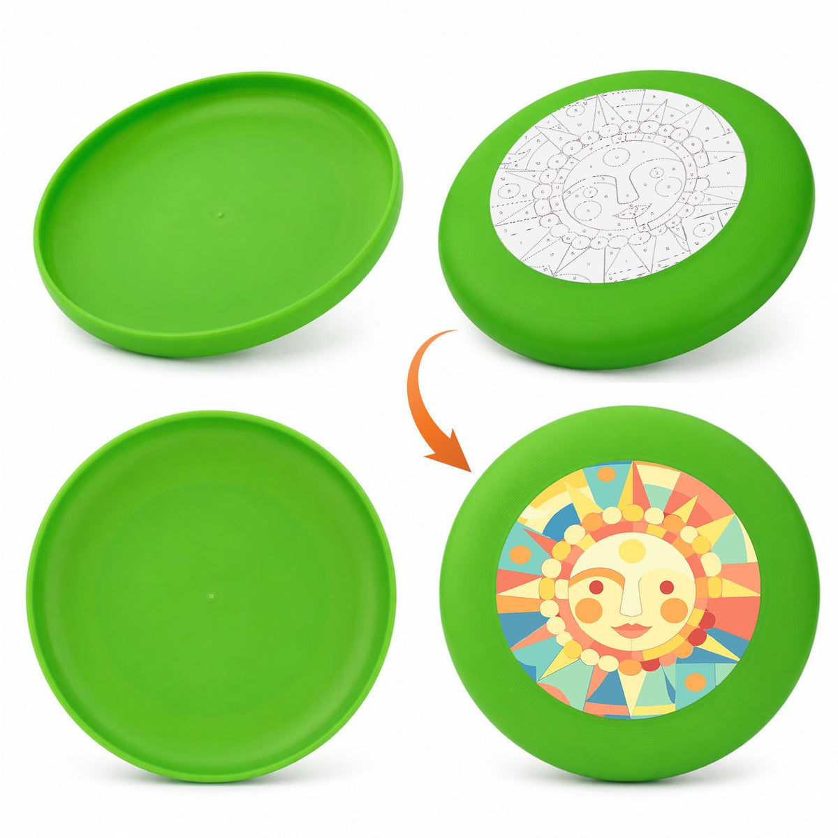 Smiling Pastel Sun (Paint by Numbers Flying Disc)