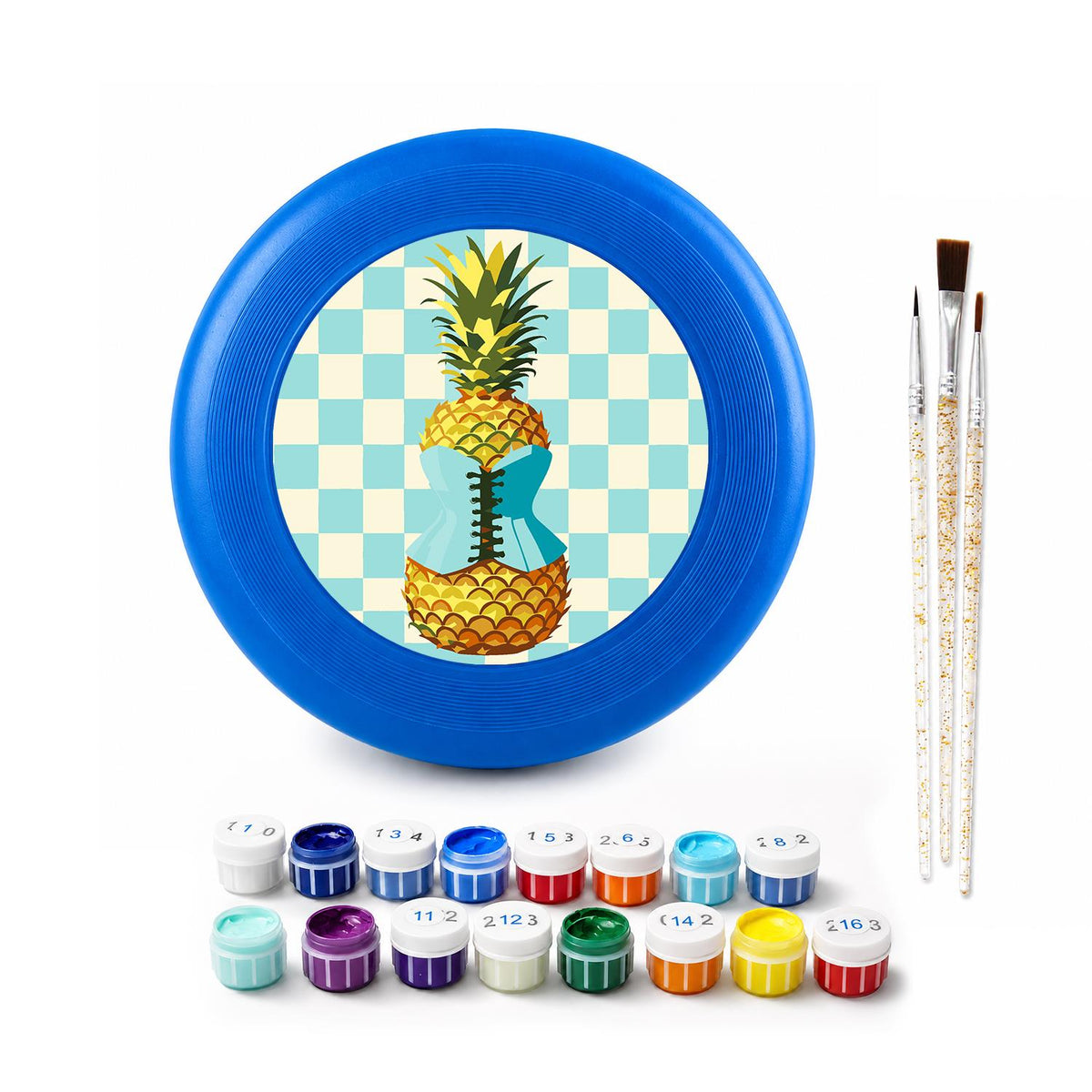 Pineapple Checkerboard (Paint by Numbers Flying Disc)