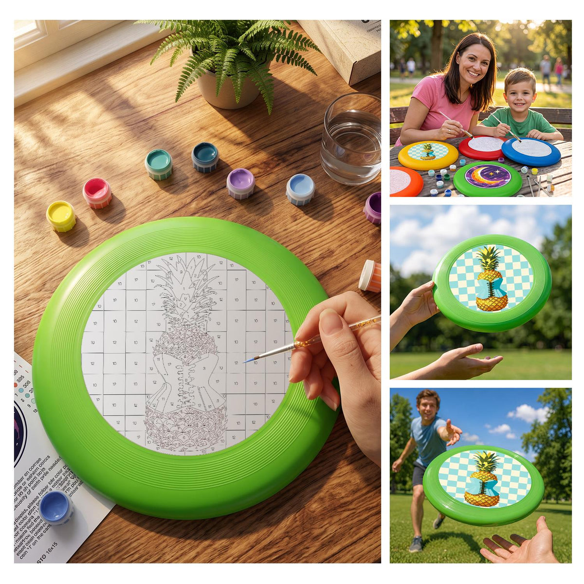 Pineapple Checkerboard (Paint by Numbers Flying Disc)