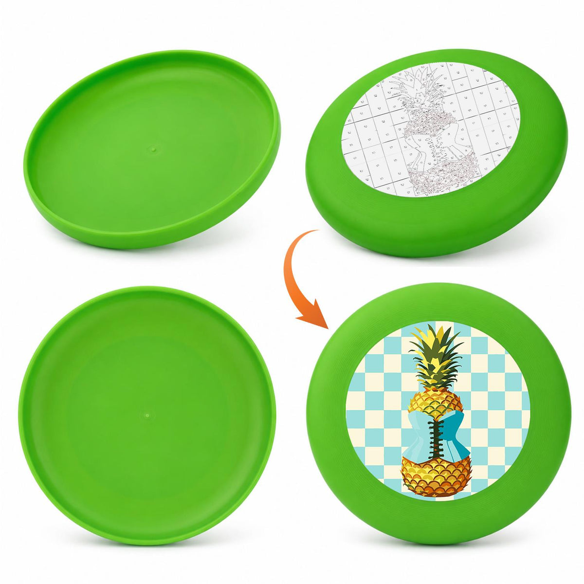Pineapple Checkerboard (Paint by Numbers Flying Disc)