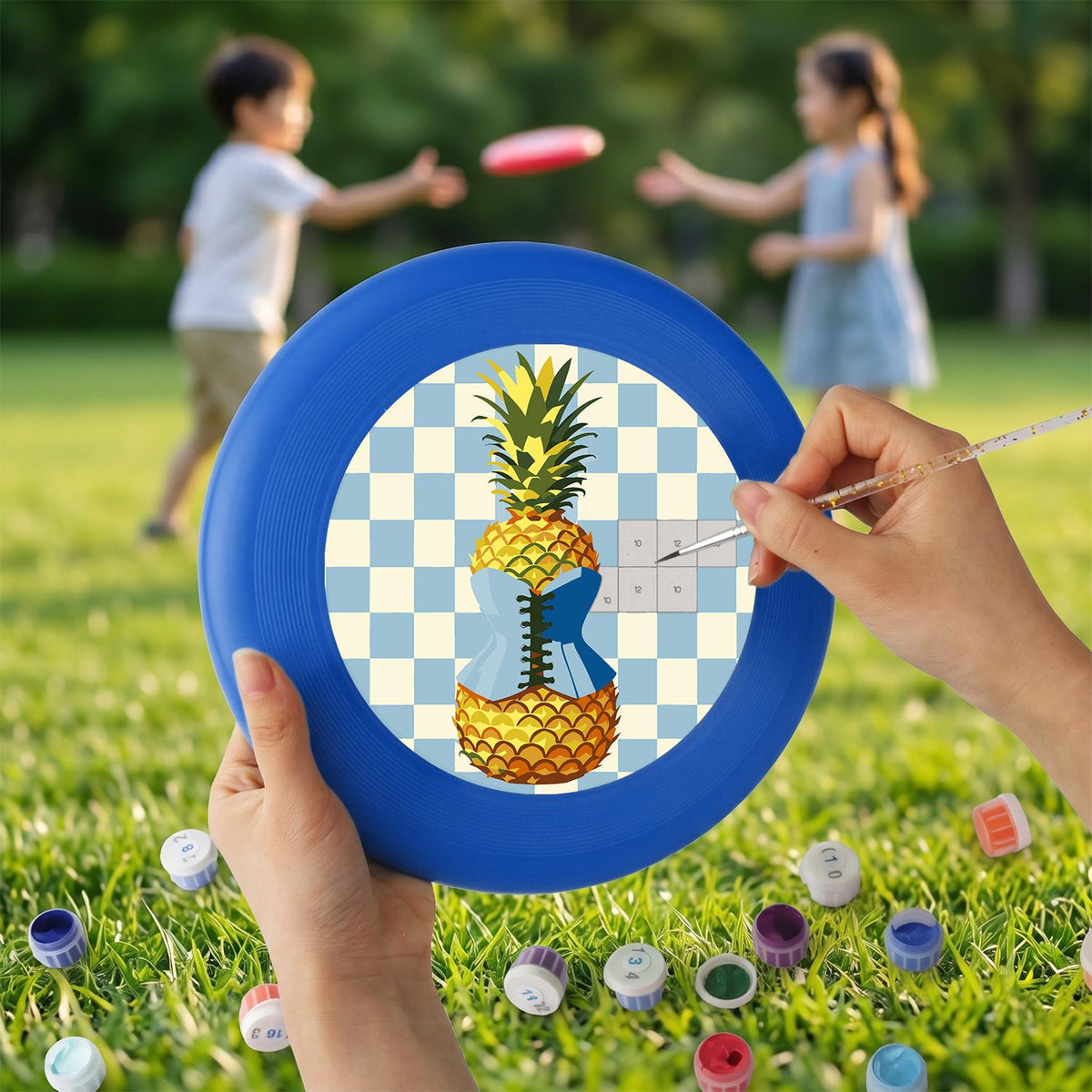 Pineapple Checkerboard (Paint by Numbers Flying Disc)
