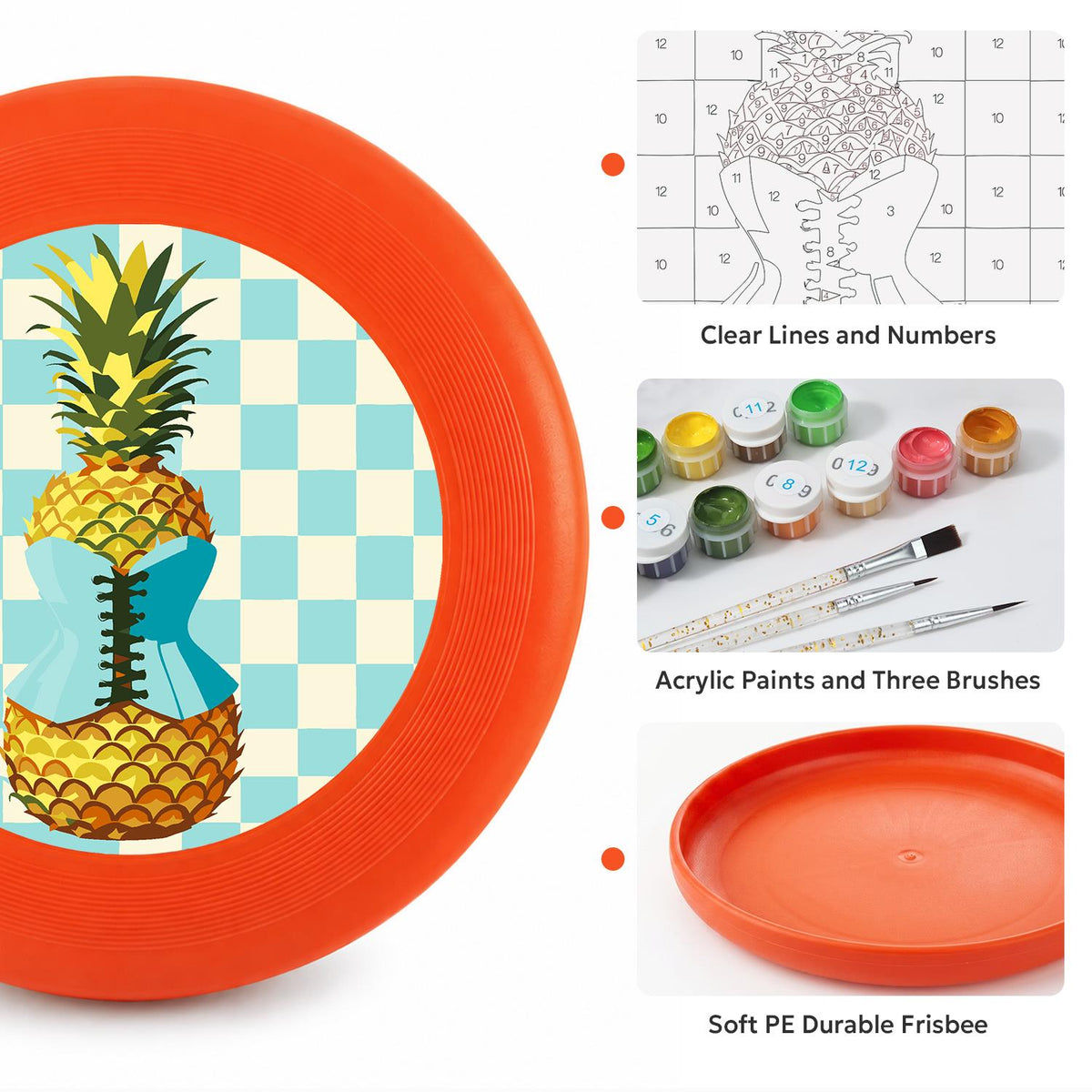 Pineapple Checkerboard (Paint by Numbers Flying Disc)