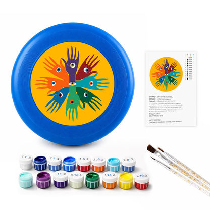 Rainbow Handprint Tree (Paint by Numbers Flying Disc)