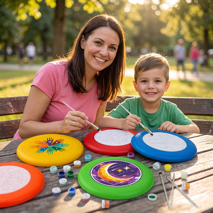 Rainbow Handprint Tree (Paint by Numbers Flying Disc)