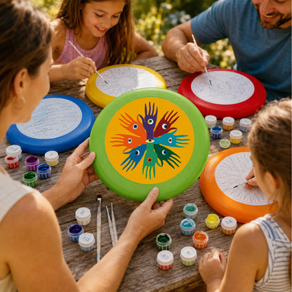 Rainbow Handprint Tree (Paint by Numbers Flying Disc)