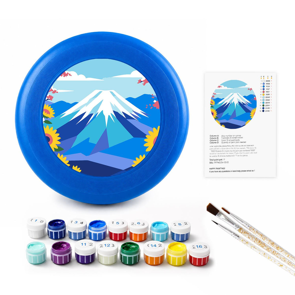 Blue Mountain Peak (Paint by Numbers Flying Disc)