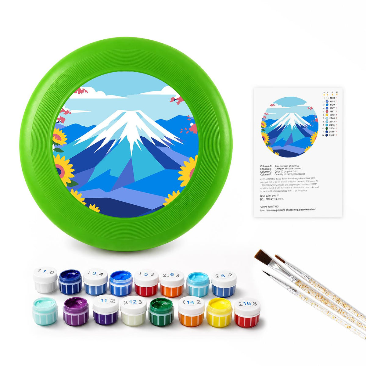 Blue Mountain Peak (Paint by Numbers Flying Disc)