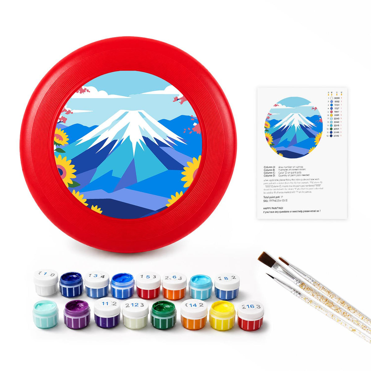 Blue Mountain Peak (Paint by Numbers Flying Disc)