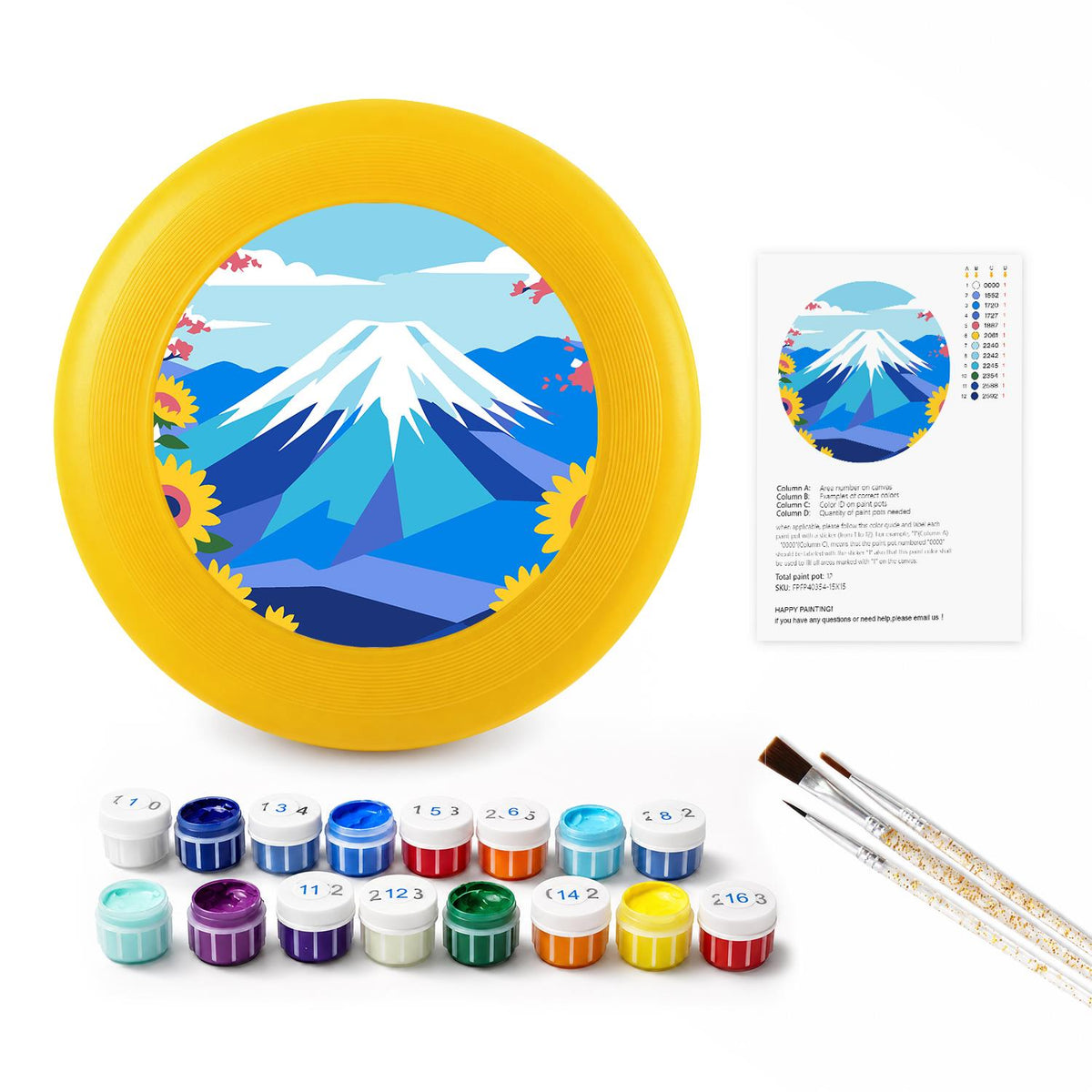 Blue Mountain Peak (Paint by Numbers Flying Disc)