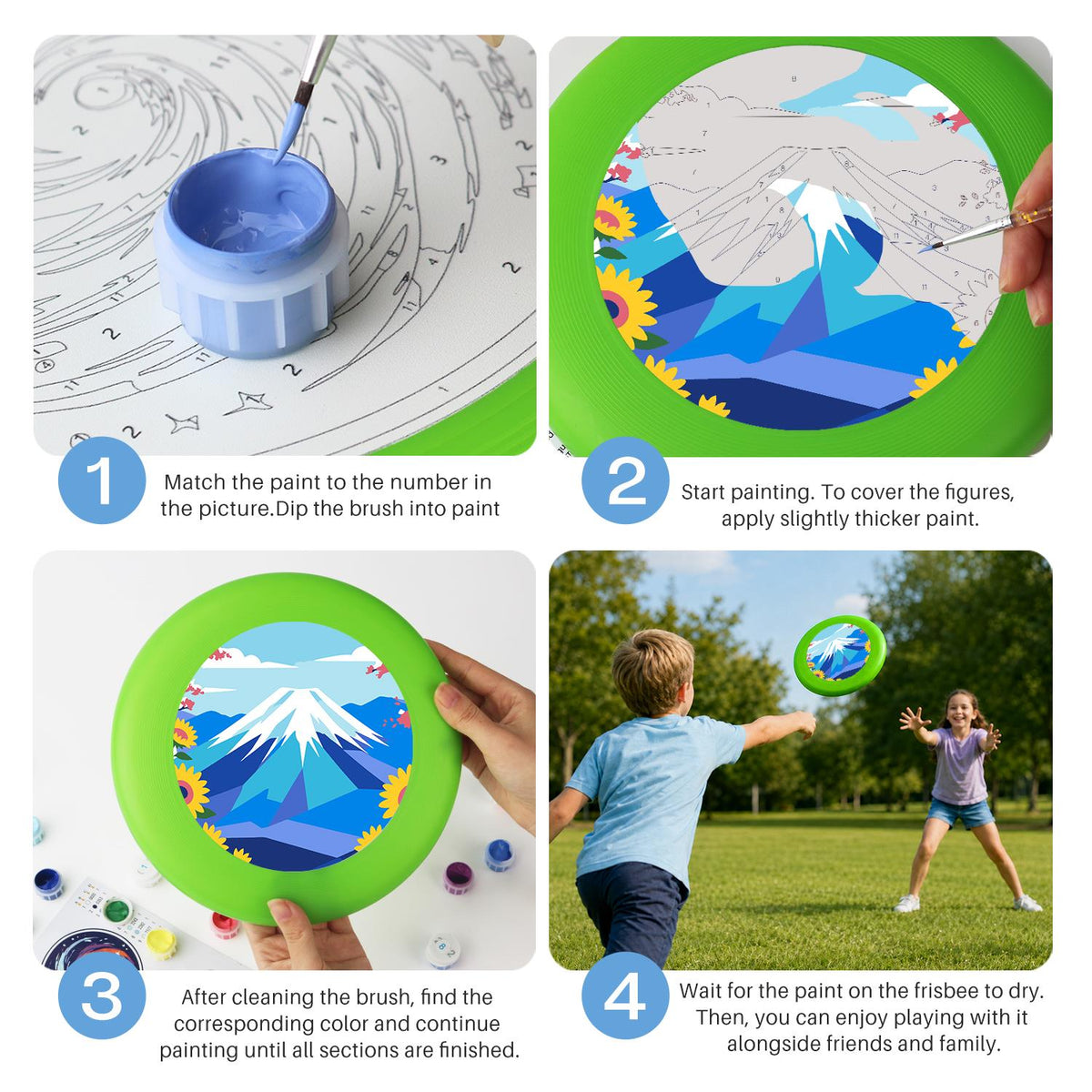 Blue Mountain Peak (Paint by Numbers Flying Disc)