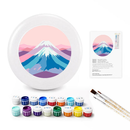 Pink Mountain Peak (Paint by Numbers Flying Disc)