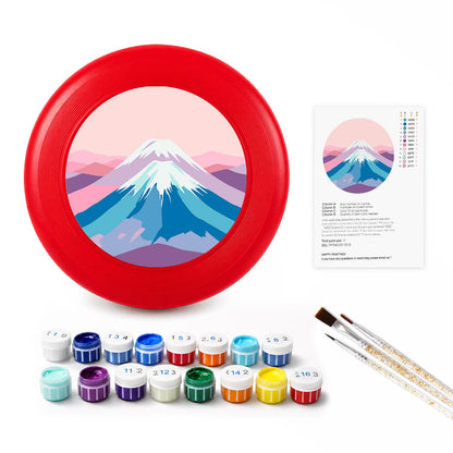 Pink Mountain Peak (Paint by Numbers Flying Disc)