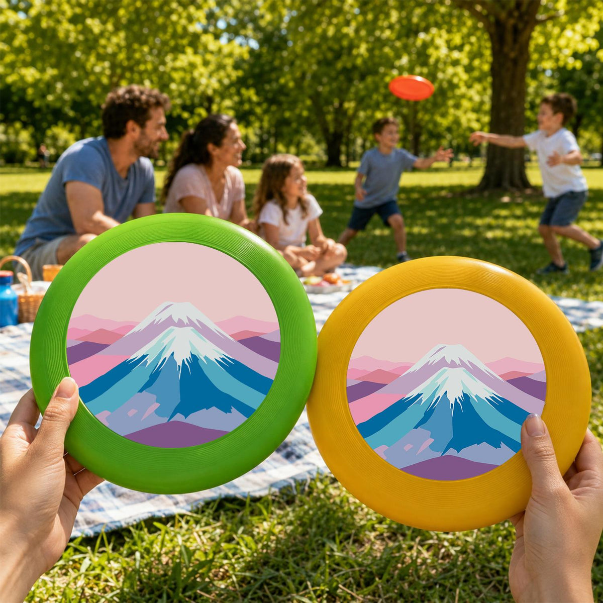 Pink Mountain Peak (Paint by Numbers Flying Disc)