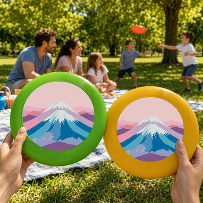 Pink Mountain Peak (Paint by Numbers Flying Disc)