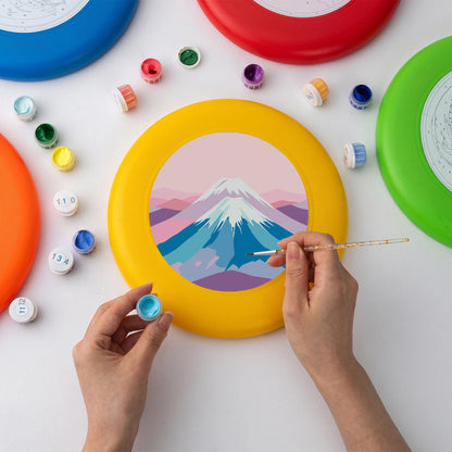 Pink Mountain Peak (Paint by Numbers Flying Disc)