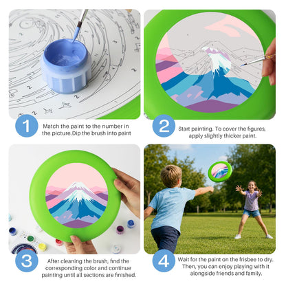 Pink Mountain Peak (Paint by Numbers Flying Disc)