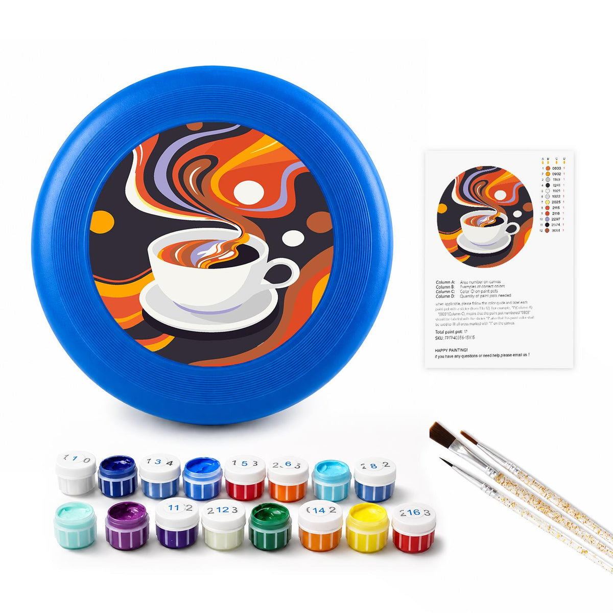 Coffee Swirl (Paint by Numbers Flying Disc)