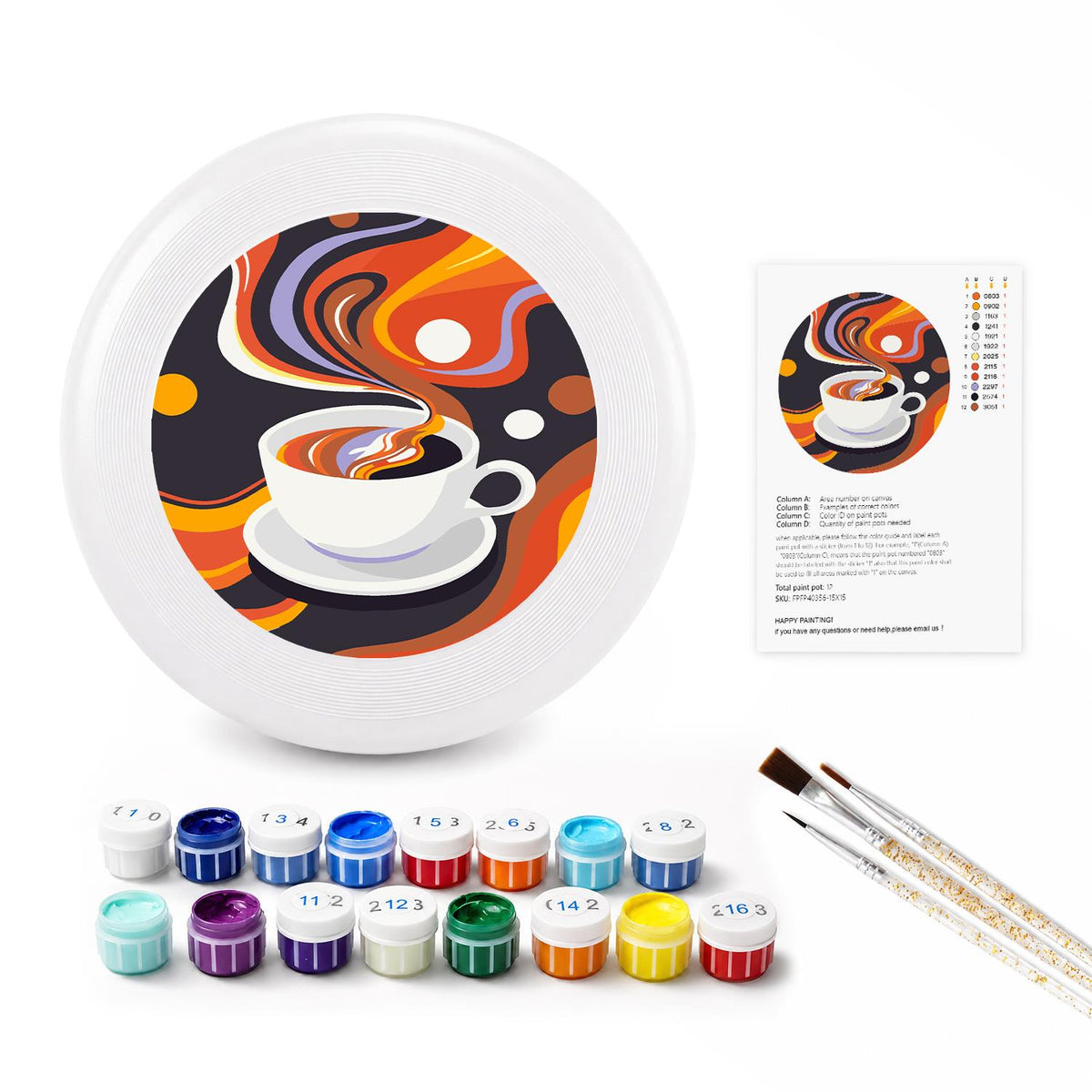 Coffee Swirl (Paint by Numbers Flying Disc)