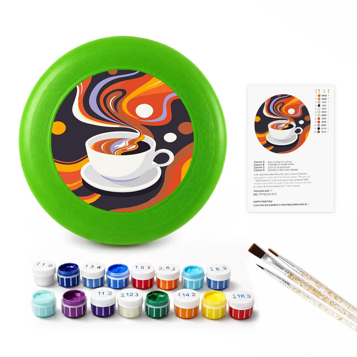 Coffee Swirl (Paint by Numbers Flying Disc)