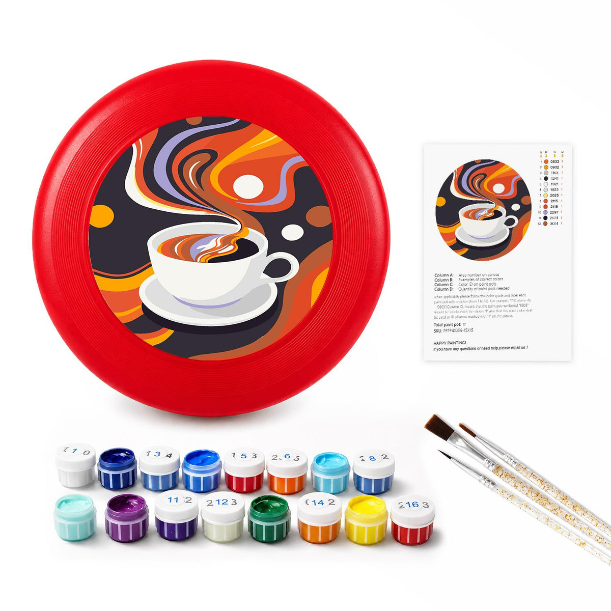 Coffee Swirl (Paint by Numbers Flying Disc)