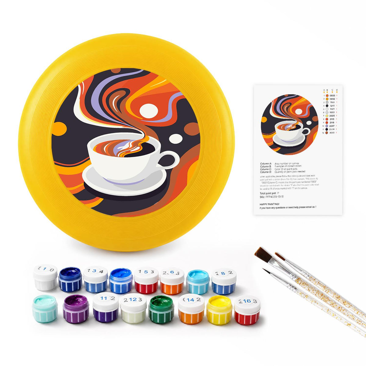 Coffee Swirl (Paint by Numbers Flying Disc)