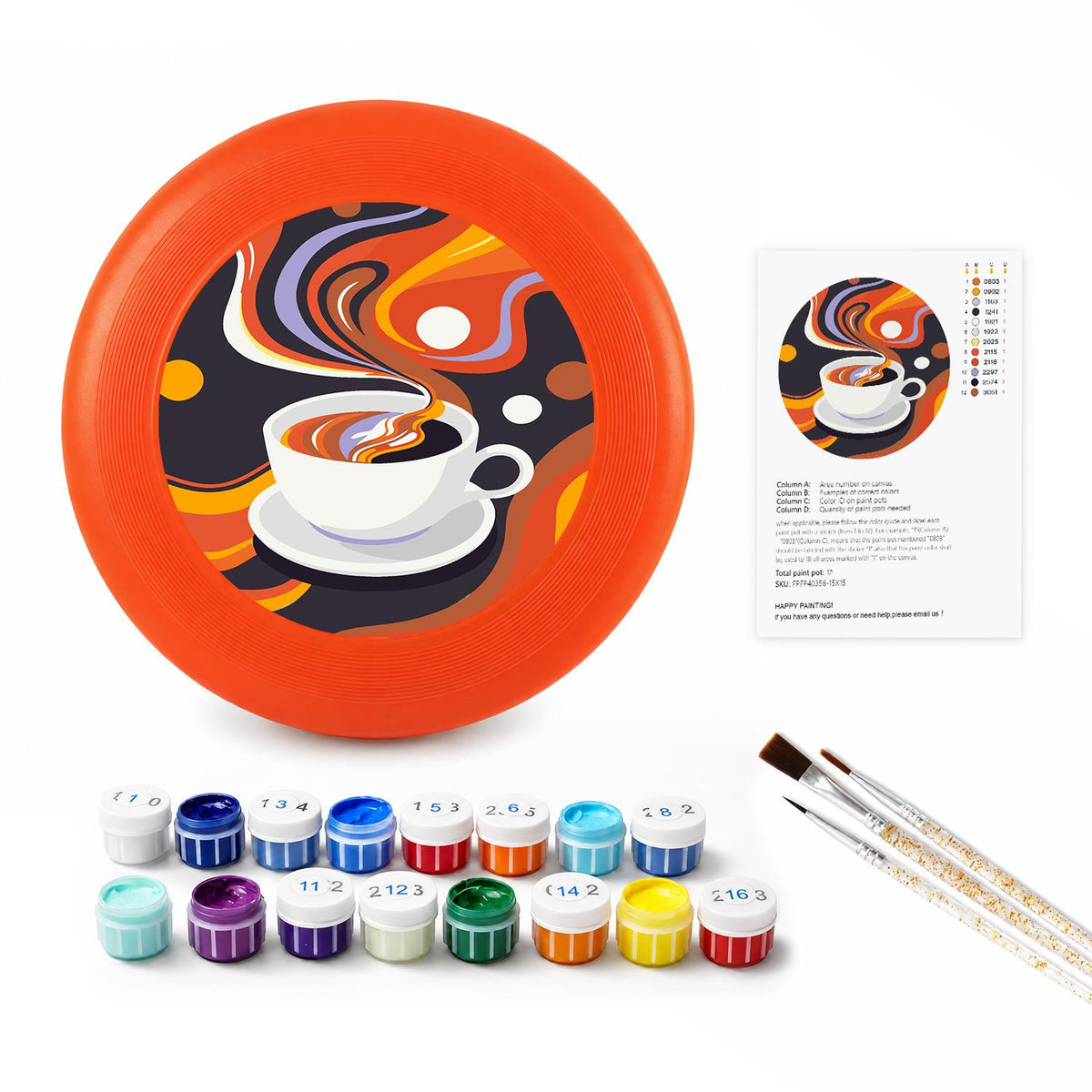 Coffee Swirl (Paint by Numbers Flying Disc)