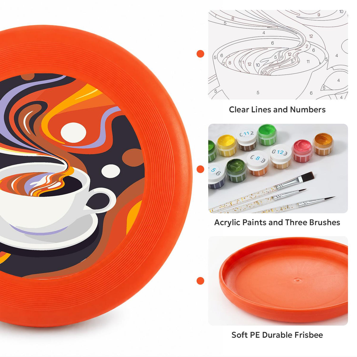 Coffee Swirl (Paint by Numbers Flying Disc)