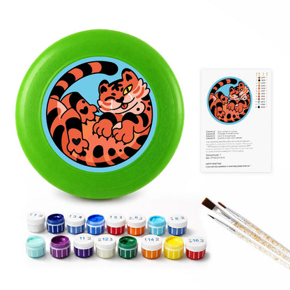 Curled Orange Tiger (Paint by Numbers Flying Disc)