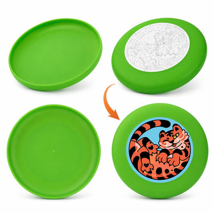 Curled Orange Tiger (Paint by Numbers Flying Disc)