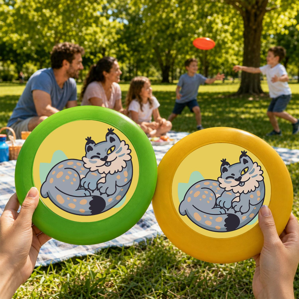 Curled Grey Wolf (Paint by Numbers Flying Disc)