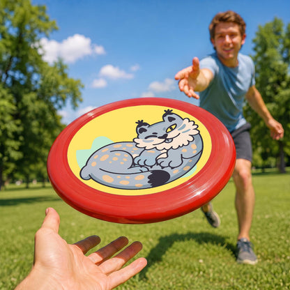 Curled Grey Wolf (Paint by Numbers Flying Disc)