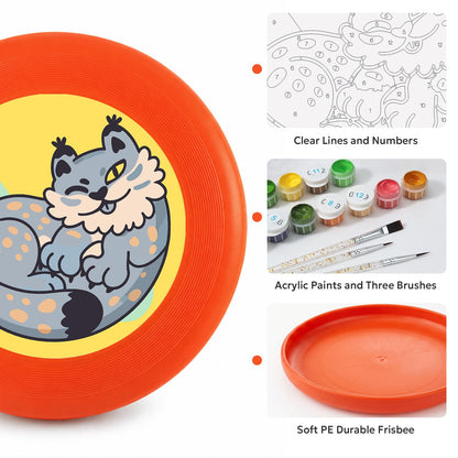 Curled Grey Wolf (Paint by Numbers Flying Disc)