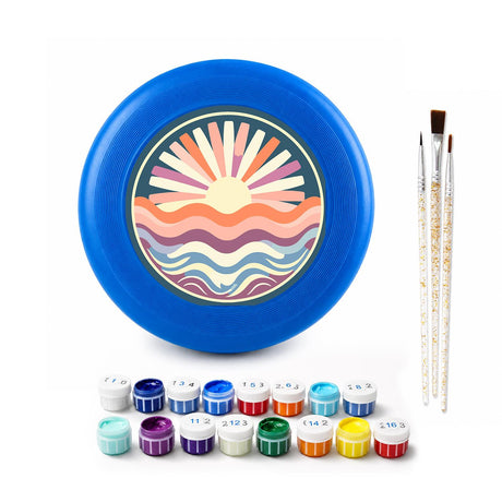 Sunset over Pastel Waves (Paint by Numbers Flying Disc)