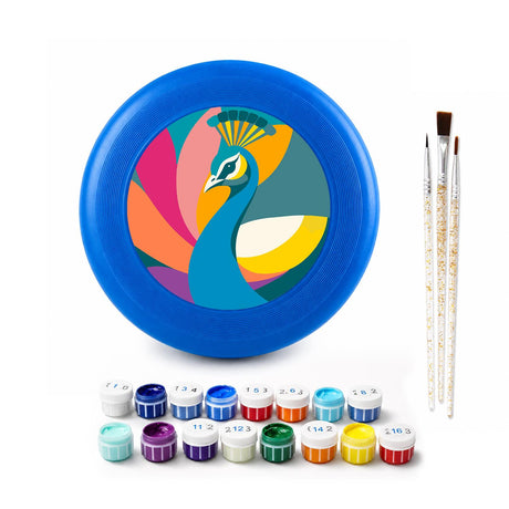 Geometric Peacock (Paint by Numbers Flying Disc)
