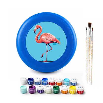 Flamingo Portrait (Paint by Numbers Flying Disc)
