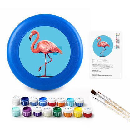 Flamingo Portrait (Paint by Numbers Flying Disc)