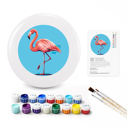 Flamingo Portrait (Paint by Numbers Flying Disc)