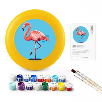 Flamingo Portrait (Paint by Numbers Flying Disc)